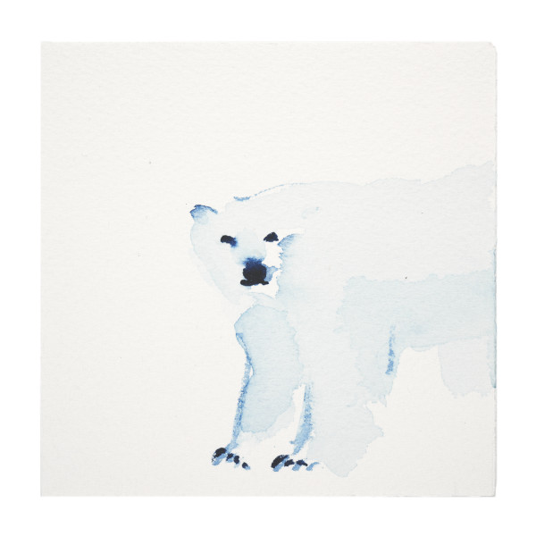 Animal indigo Study - Bear 44 by Vega Davis