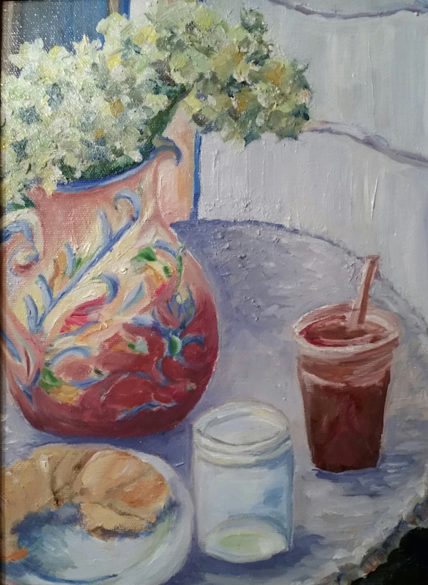 Afternoon At Linger Cafe by Terri Beck-Engel