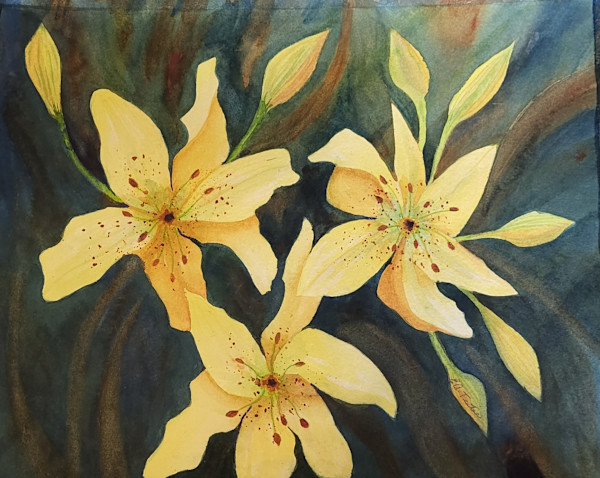 Yellow Lilies by Elizabeth Ann Teeter, Image 1.