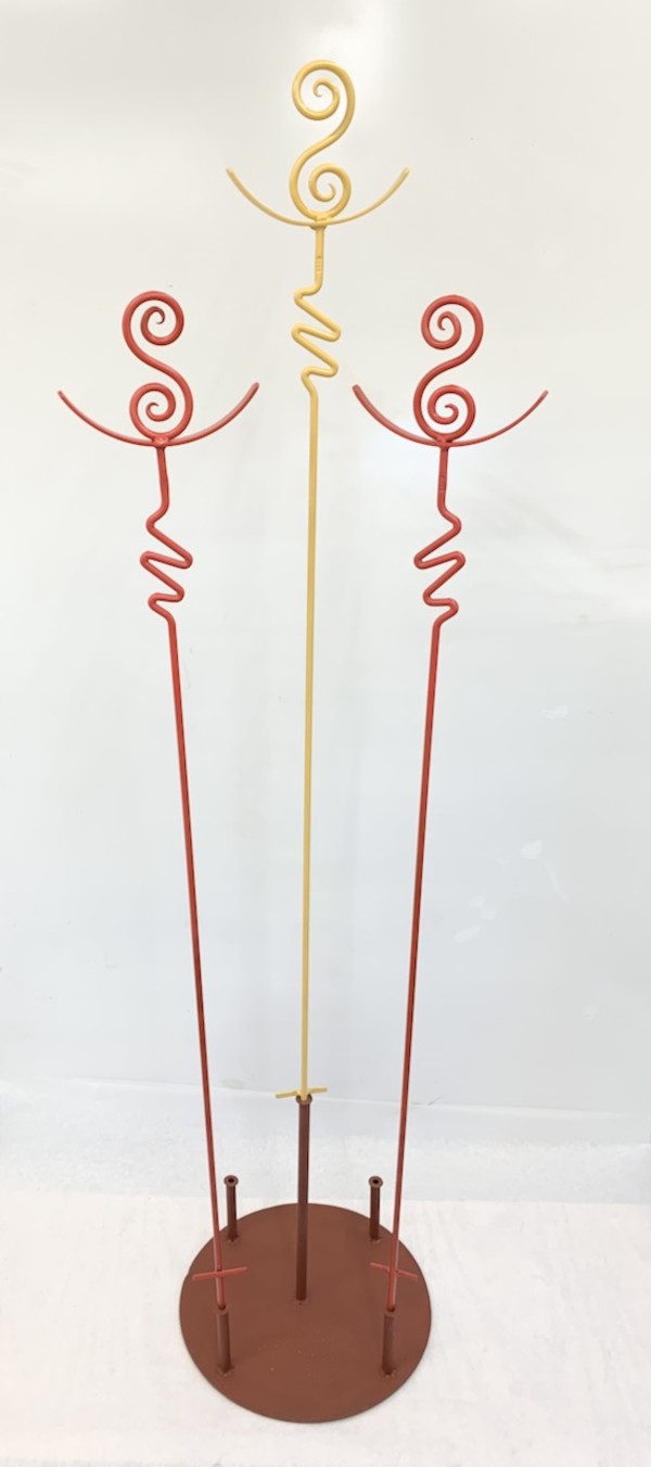 Double Spiral Garden Stake (red) (stand not included) by Nana Schowalter