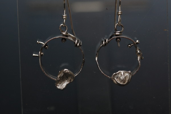 Melted edge hoops with Accents by Susan Baez