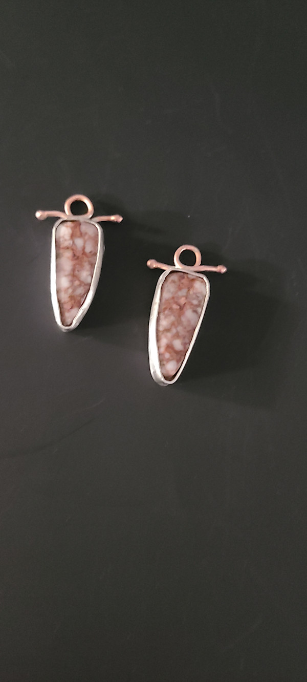 Jasper with Copper Accents Earrings by Susan Baez