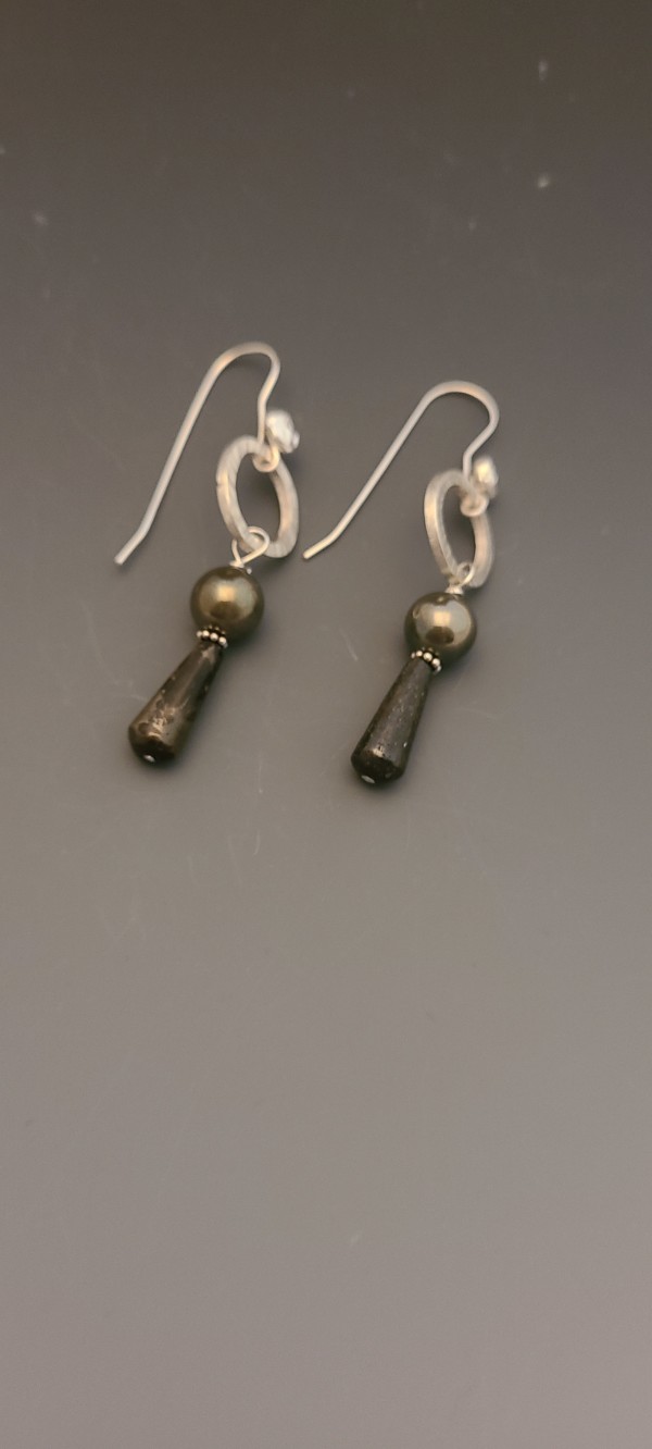 Pyrite Ball Drop Earrings by Susan Baez