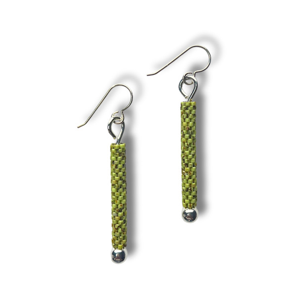 Linear Earrings-Chartreuse by Diana Ferguson