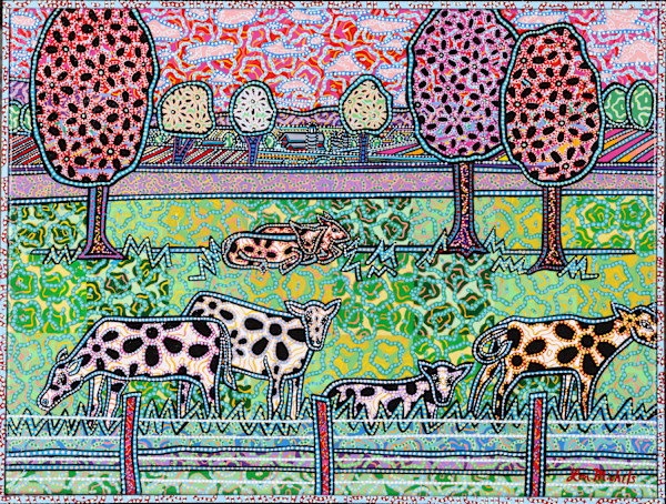 Cows in Pasture by Lon Michels