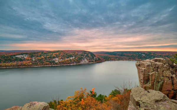 Devil's Lake Fall (Floatmount photograph) by Mike Murray