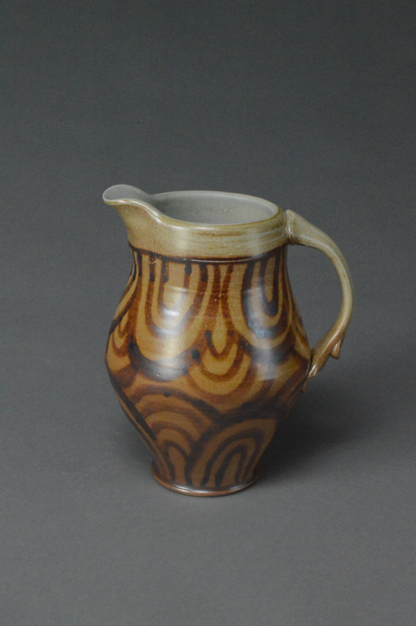 Pitcher with iron brushwork by Leo Rohn-Capellaro