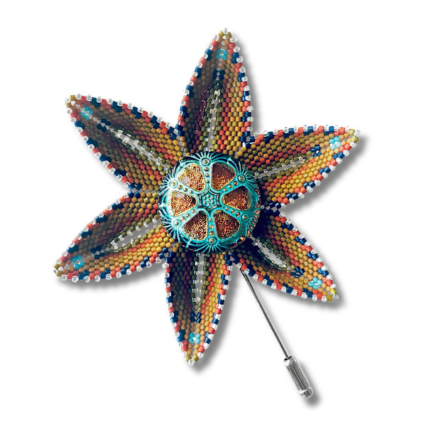 Desert Hills Flower Brooch by Diana Ferguson