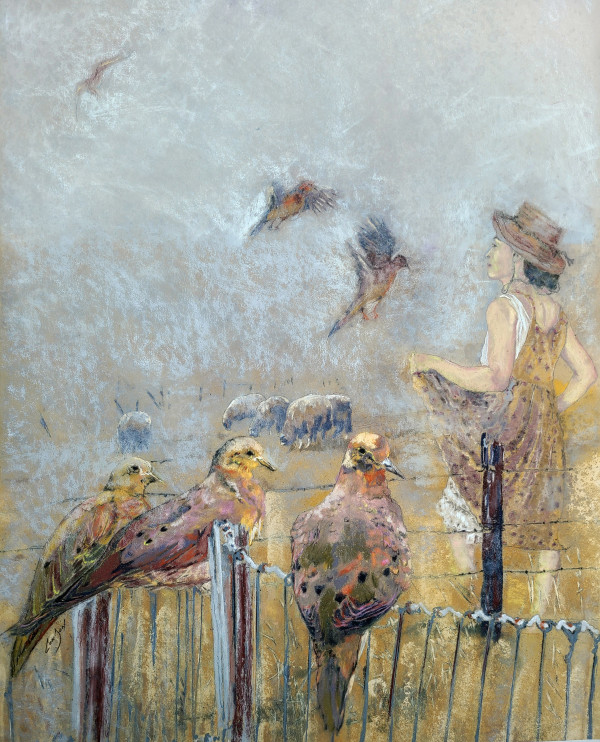 Disappearing with the Doves - Giclee Print by Roberta Condon