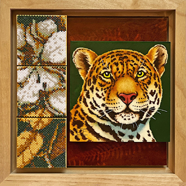 Panthera Onca, Great Cat of the Americas - Bead & Brush Collab by Diana Ferguson
