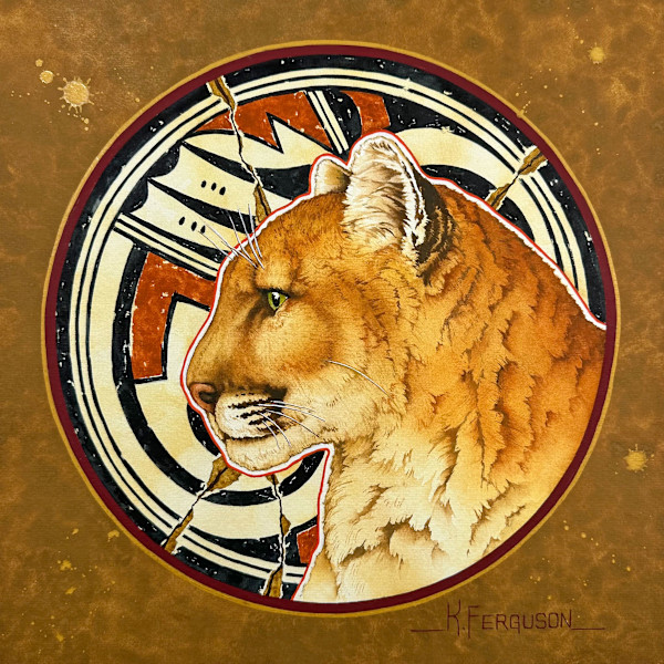 Polychrome Puma (Mountain Lion) by Kenneth Ferguson, Image 2.