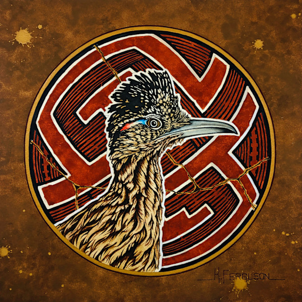 Polychrome Roadrunner (Greater Roadrunner) by Kenneth Ferguson, Image 2.