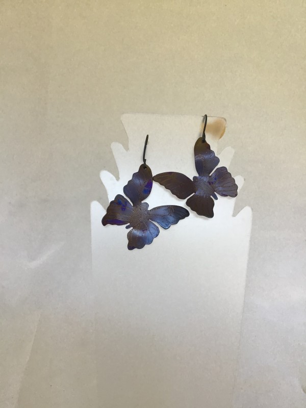 Butterfly Earrings 2 by Judi Werner