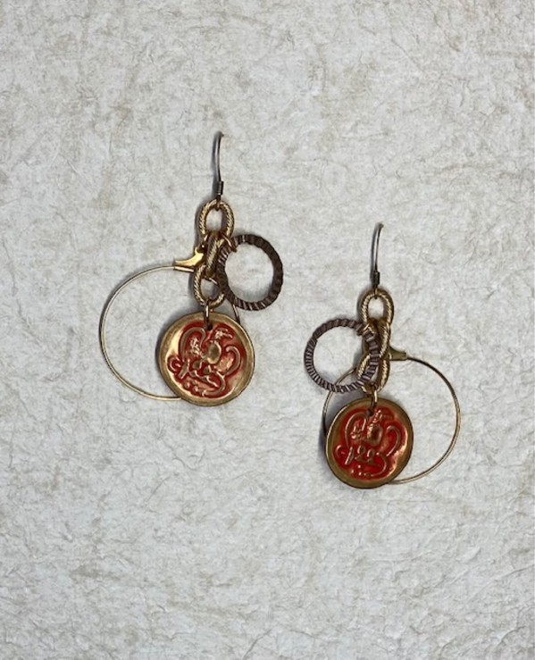 Red Eagle Earrings by Luann Roberts Smith