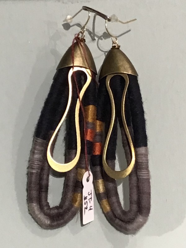 Acorn & Goldenrod Dyed Earrings by Jennifer Triolo