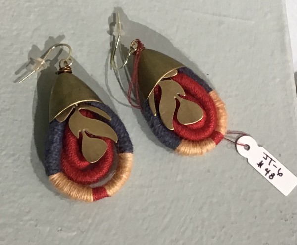Avocado Dyed Earrings by Jennifer Triolo