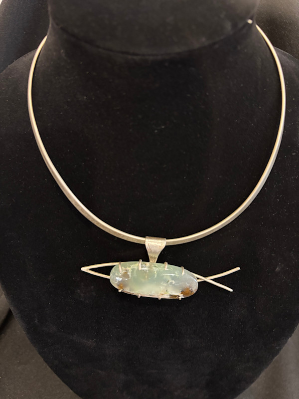 Blue Fish Choker Necklace by Judi Werner