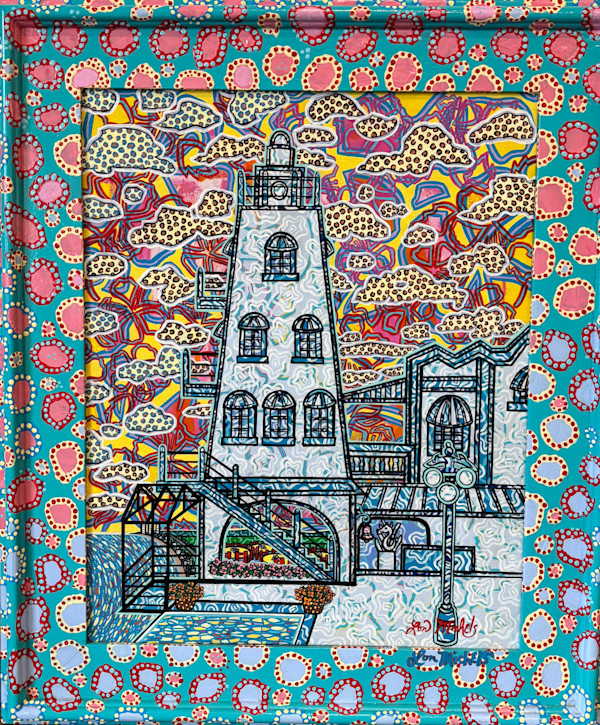 Lighthouse in Ballentia, Ecuador by Lon Michels