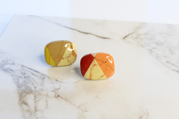 Argyle Collection Studs (River Arts Exclusive) by Beth Brennan