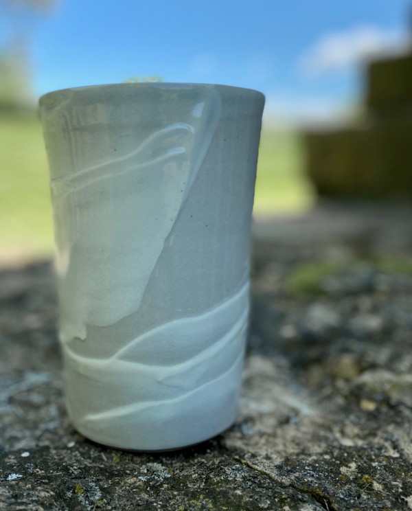 Vase (Gray/white) by Carol Naughton
