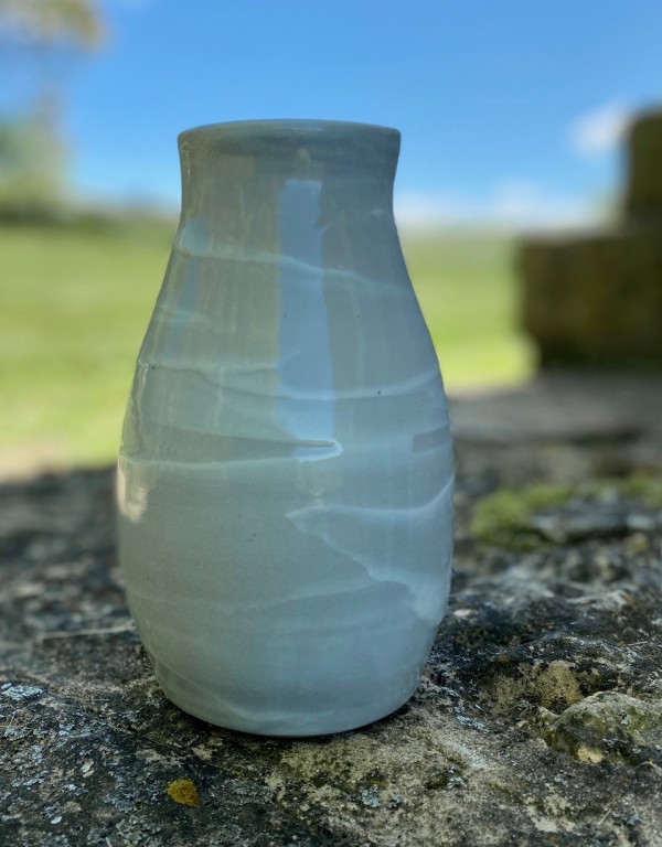 Vase (Gray/white) by Carol Naughton