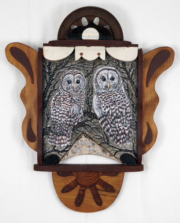 Barred Owls in Snow by Barbara Johansen Newman