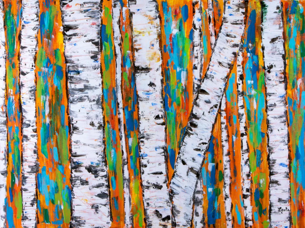 Tree Therapy (Orange) 2 by Leola Culver