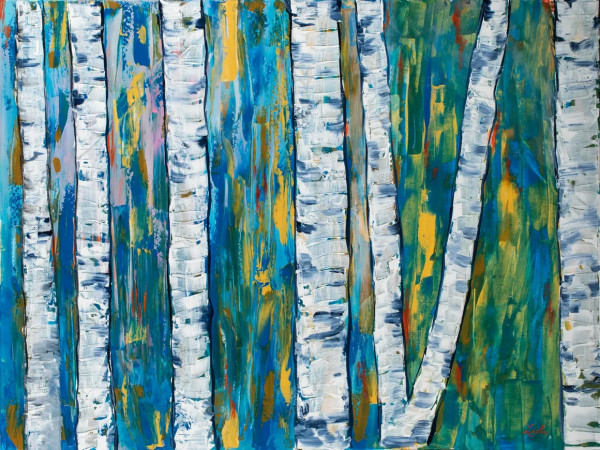 Tree Therapy (Blue) 1 by Leola Culver