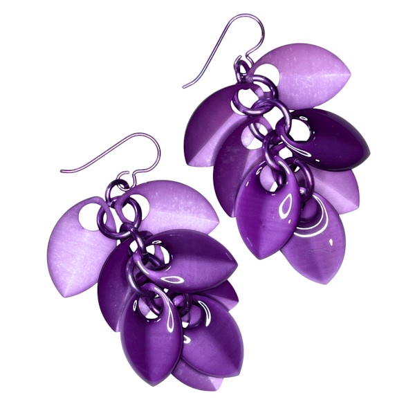 Purple Petal Earrings by Diana Ferguson