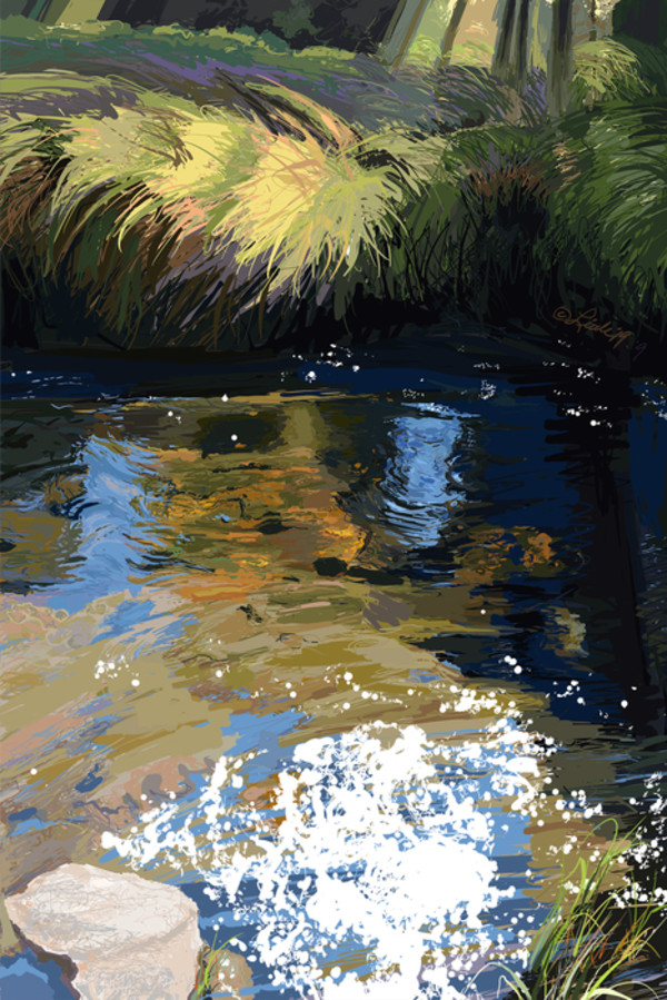 Virginia Cascade Stream by Pam Little
