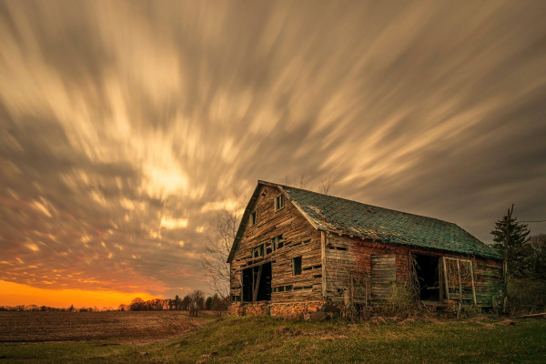 Barn at Sunset by Mike Murray