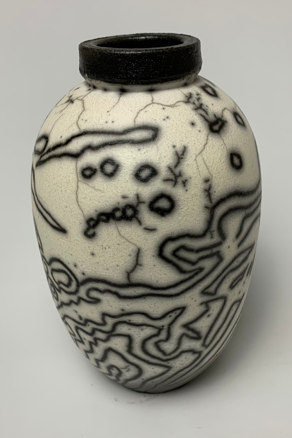 Naked Raku Pot by Joe Clark