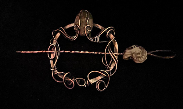 Octopus Scarf Pin by Therese Miskulin