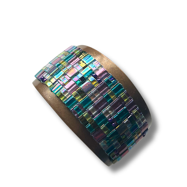 Brass & Bead Adj. Cuff Mermaid by Diana Ferguson