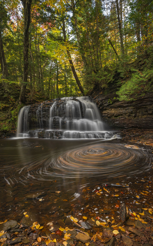 Swirl in Rock River Falls by Mike Murray