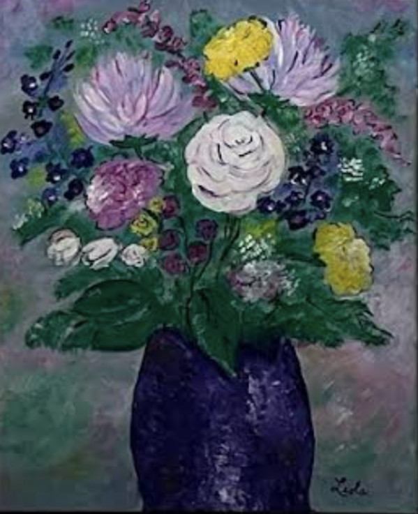 Purple Vase by Leola Culver