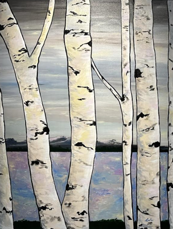 Riverside Birch 1 by Leola Culver