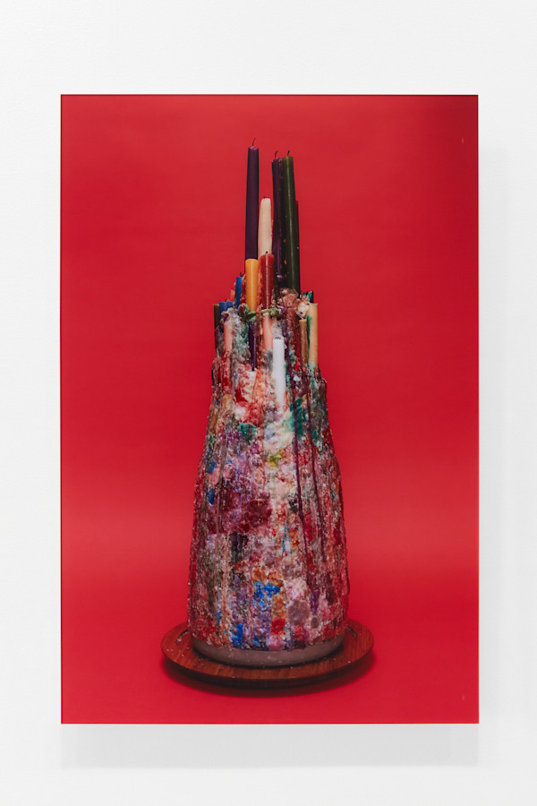 Untitled (Candle Mountain on Red) by Jennifer Bastian