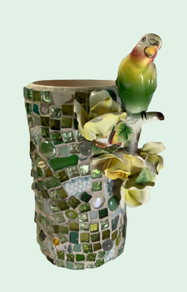Parrot Vase by Mary Dickey