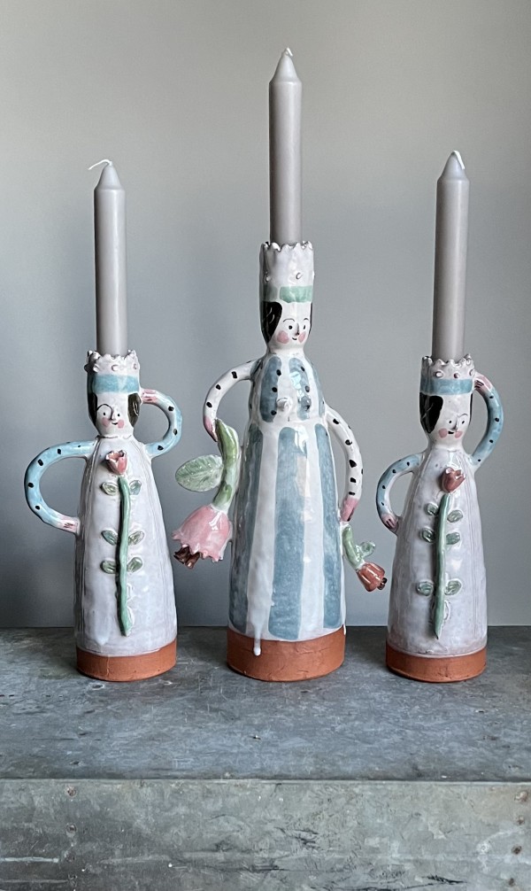Lady Candle Holders (3 pc set) by Alyssa Martz