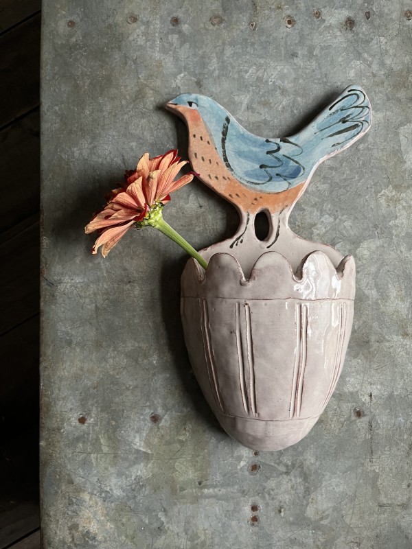 Bird Wall Vase by Alyssa Martz