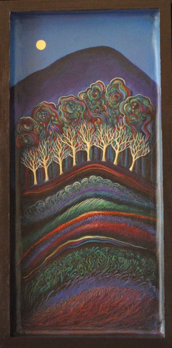 Midnight Tapestry (Framed original) by Nancy Giffey