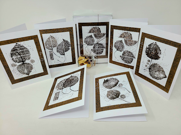 Leaf Cards Set with Ornament 2410157 by Roberta Condon