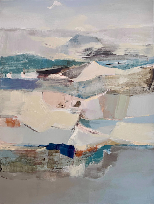 Sienna and Teal Seascape by Hannah Bureau