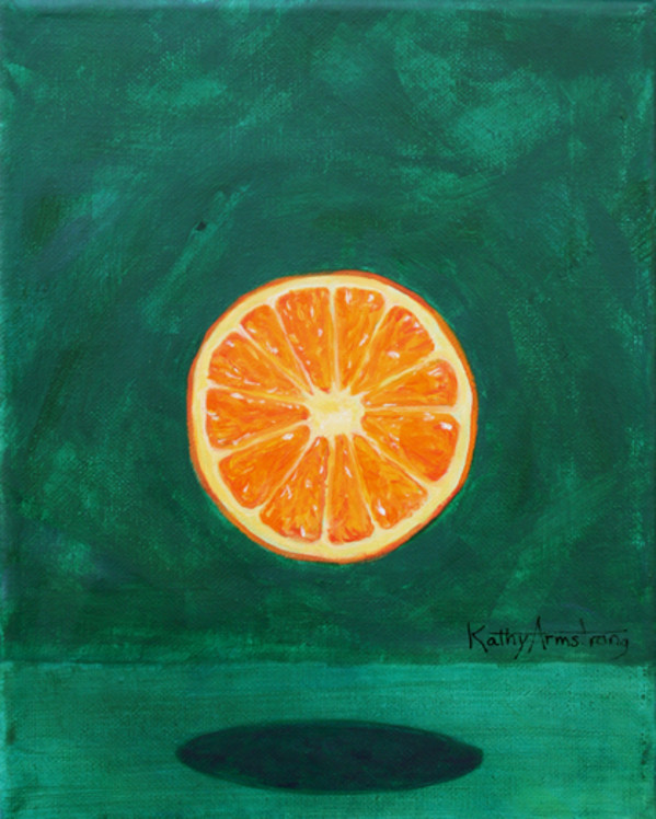 Levitating Orange Half by Kathy Armstrong