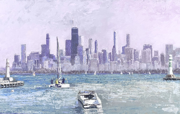 Chicago Skyline from Montrose Harbor by Jeffery Sparks