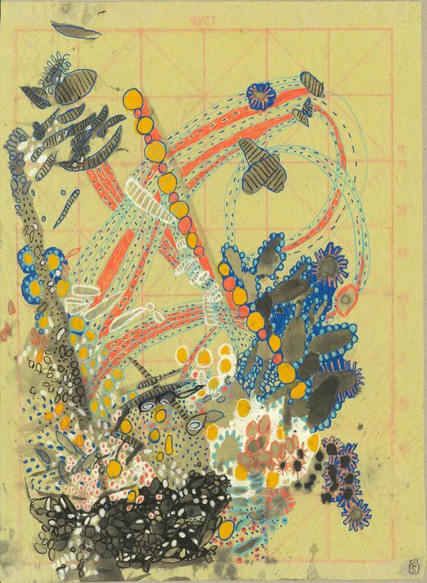 Chemo Day drawing  series 1, #025  28 Oct 2019 #1 by CLARE SMITH, Image 1.