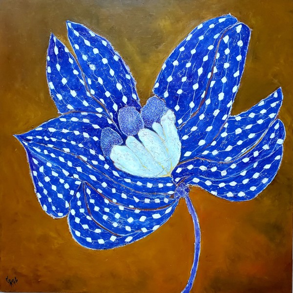 Blue African Flower by Clemente Mimun
