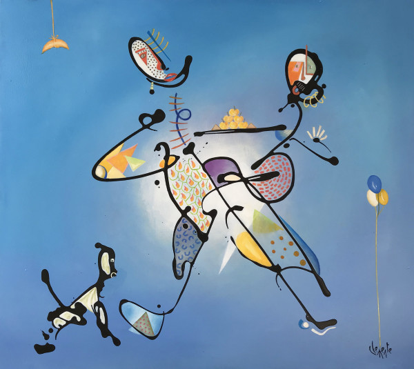 Adam, Eve, Dog, & Balloon by Clemente Mimun