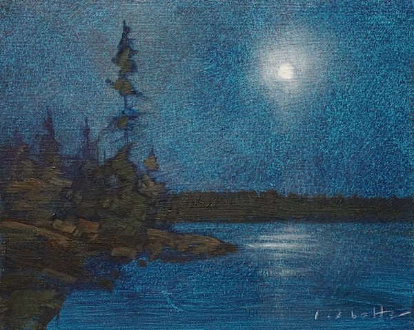 Moonlit Lake by David Lidbetter Fine Art, Image 1.